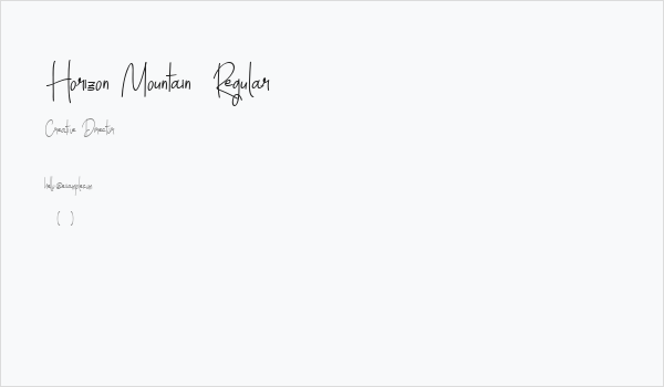 Horizon Mountain  Regular Business Card