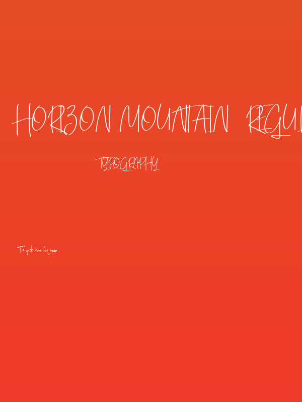 Horizon Mountain  Regular Poster