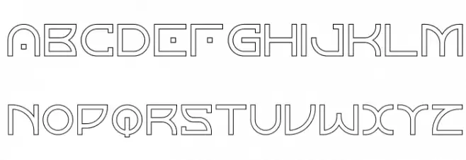 Horizon Outlinetwo Font LOWERCASE