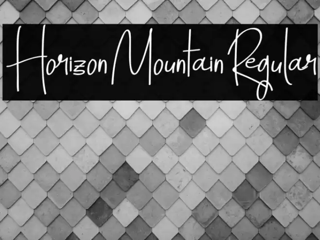 HorizonMountain-Regular Fuentes examples