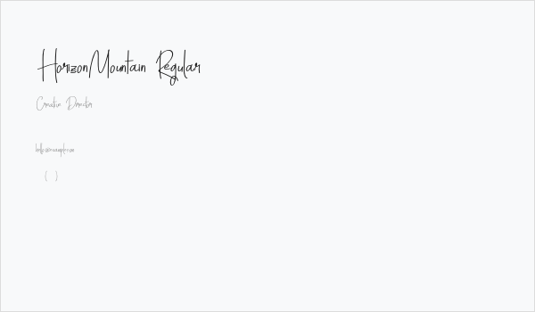 HorizonMountain-Regular Business Card