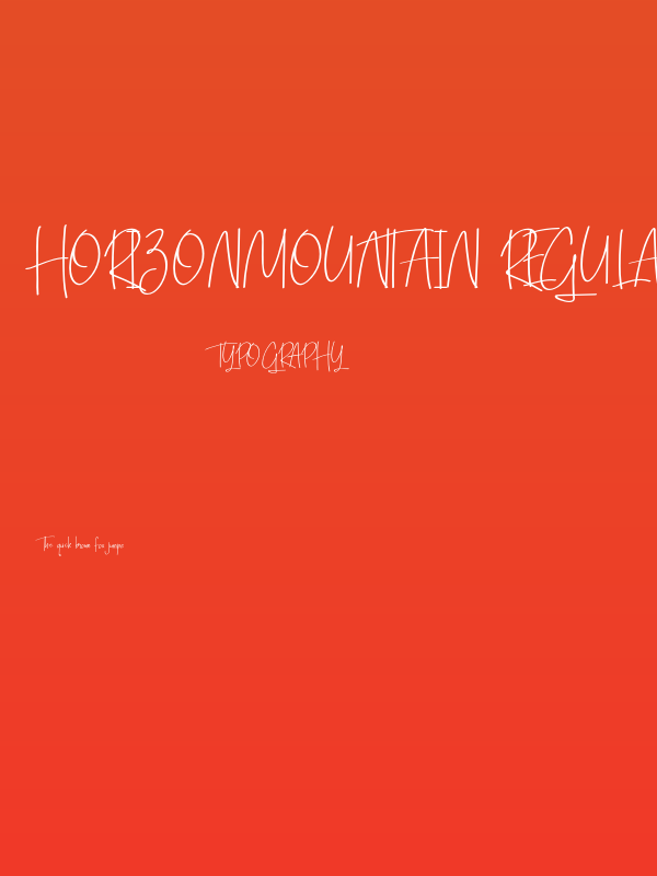 HorizonMountain-Regular Poster
