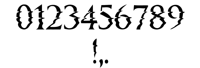 Horizons Regular Font OTHER CHARS