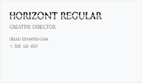 Horizont Regular Business Card
