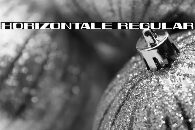 Horizontale Regular Font examples