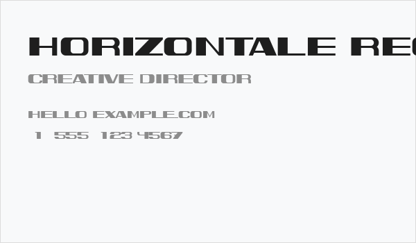 Horizontale Regular Business Card