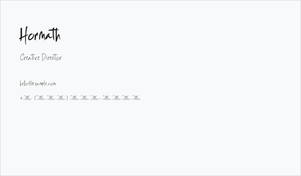 Hormath Business Card