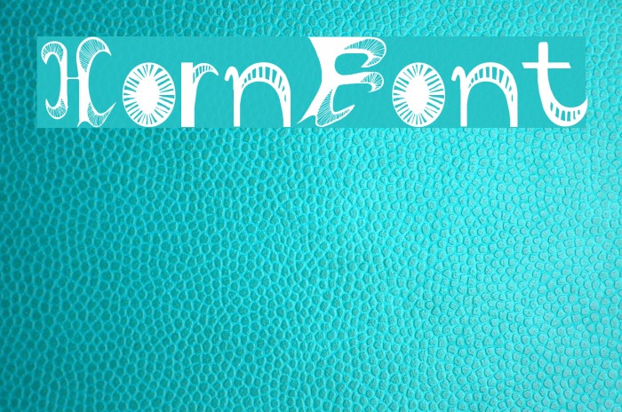 Horn Font examples
