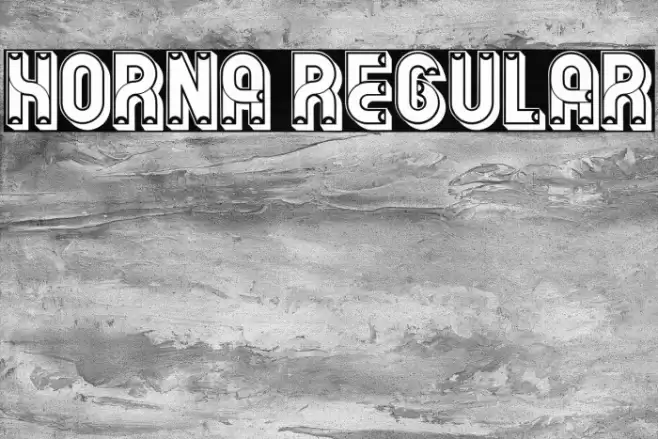 Horna Regular Caratteri examples