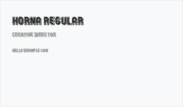 Horna Regular Business Card