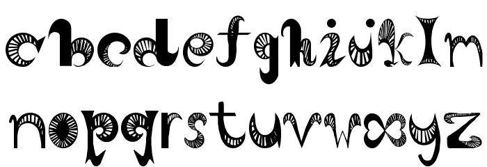 Horn Font LOWERCASE