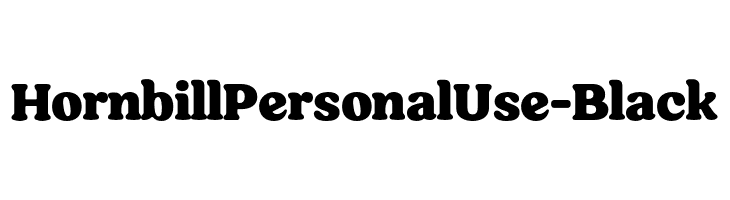 HornbillPersonalUse-Black  Fuentes Gratis Descargar