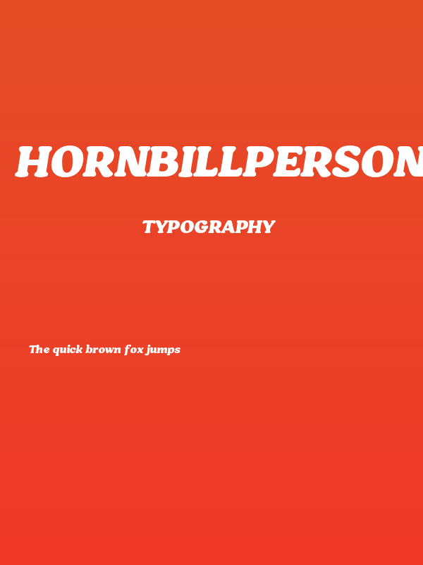 HornbillPersonalUse-BlackIta Poster