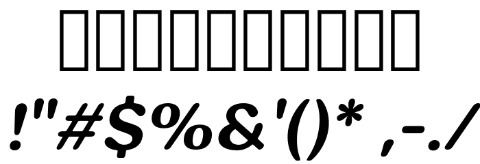 HornbillPersonalUse-BoldIta Font OTHER CHARS