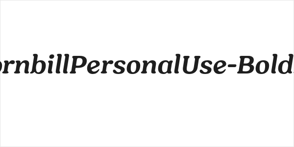 HornbillPersonalUse-BoldIta Logo