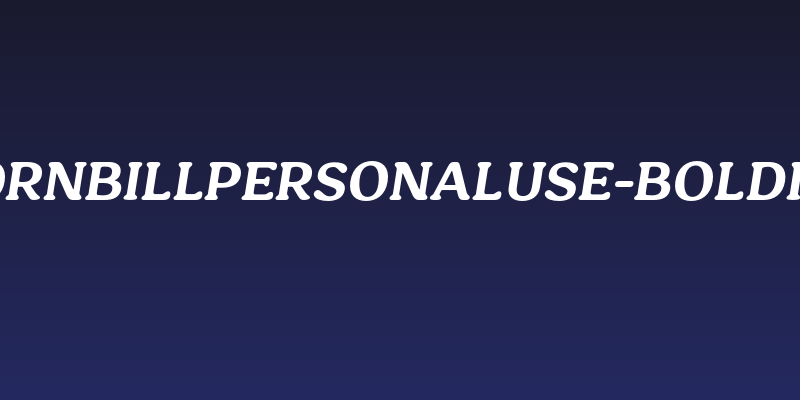 HornbillPersonalUse-BoldIta Social Header