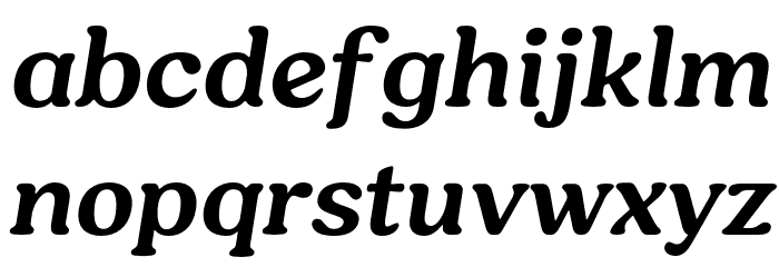 HornbillPersonalUse-BoldIta Font LOWERCASE