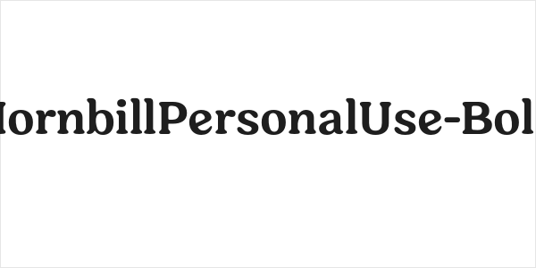 HornbillPersonalUse-Bold Logo