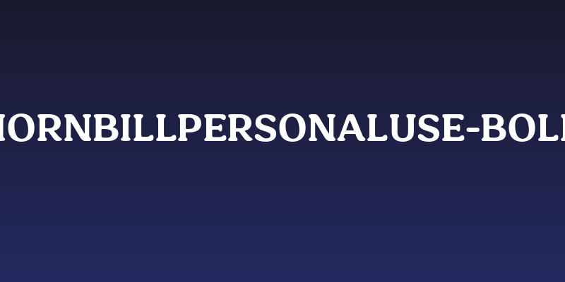 HornbillPersonalUse-Bold Social Header