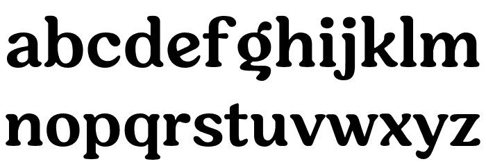 HornbillPersonalUse-Bold Font LOWERCASE