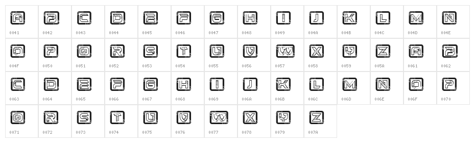 Hornets Capitals Regular Character Map