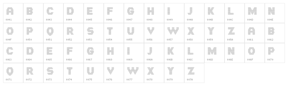 Hornettio Regular Character Map