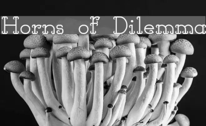 Horns of Dilemma Font examples