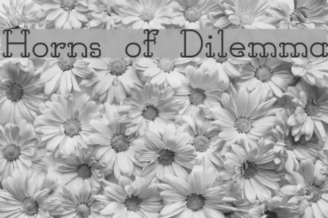 Horns of Dilemma Font examples