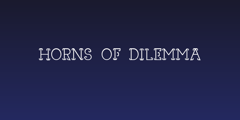 Horns of Dilemma Social Header