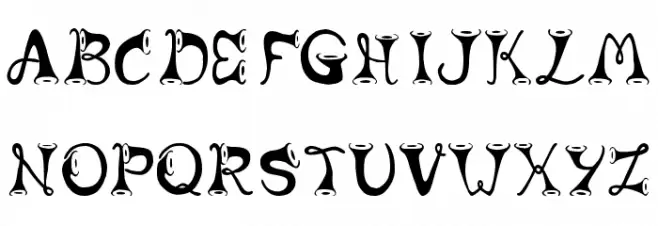 Horns Schriftart Groß