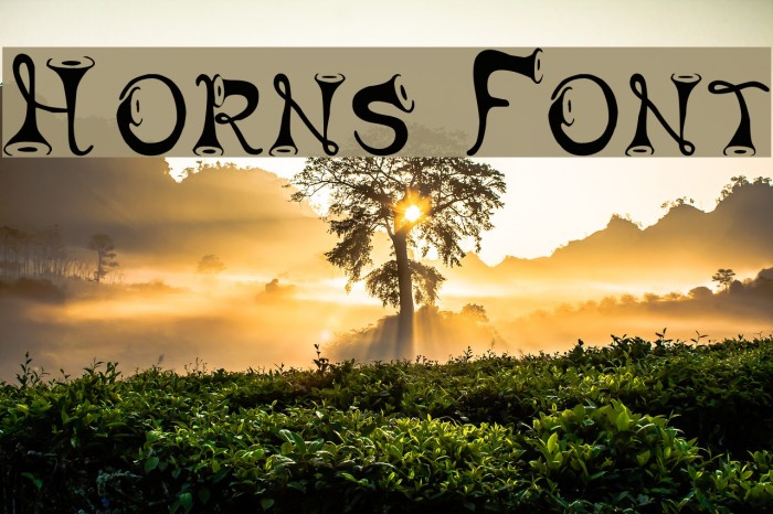 Horns Font examples