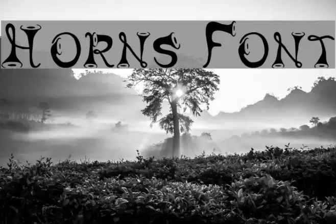 Horns Шрифта examples