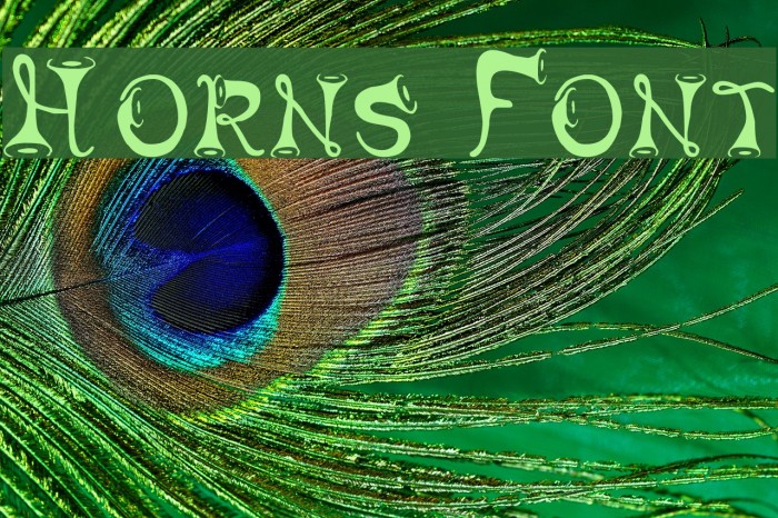 Horns Font examples