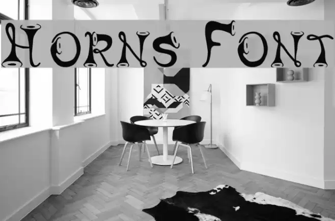 Horns Шрифта examples
