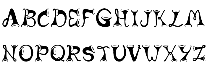 Horns Font LOWERCASE