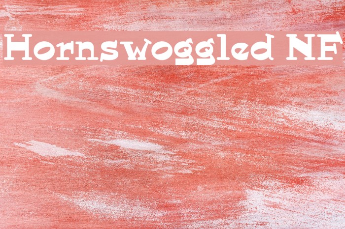 Hornswoggled NF Font examples