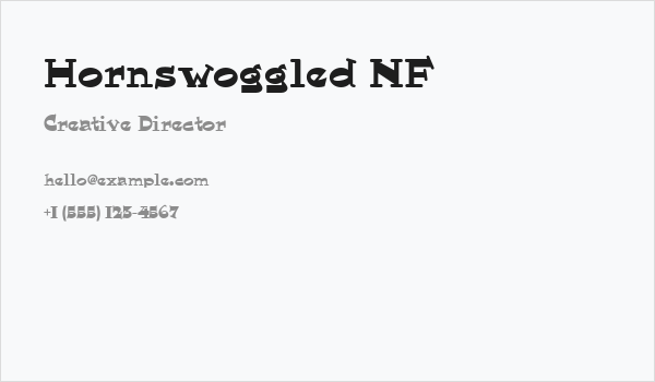 Hornswoggled NF Business Card