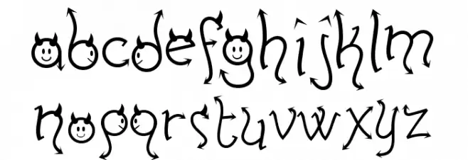 Horny Devils BV Шрифта ВЕРХНИЙ