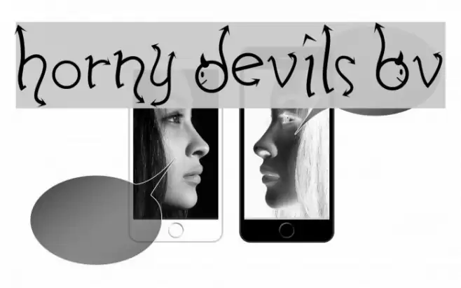 Horny Devils BV Font examples