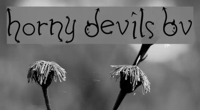Horny Devils BV Font examples