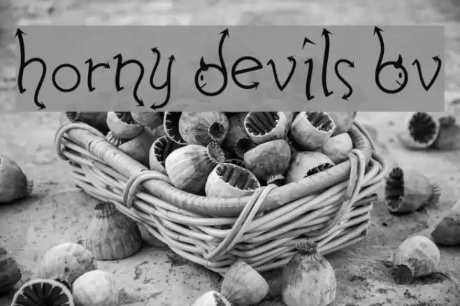 Horny Devils BV Font examples
