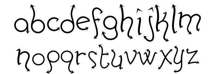 Horny Devils BV Font LOWERCASE
