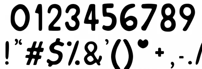 Horny_Village_SEGUNDA Font OTHER CHARS