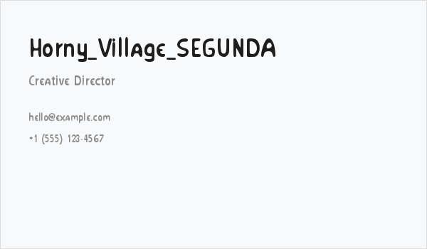 Horny_Village_SEGUNDA Business Card