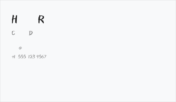 Horobi Regular Business Card