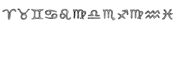 Horoscopicus Regular Font LOWERCASE