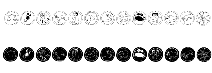Horoscopish फ़ॉन्ट लोअरकेस
