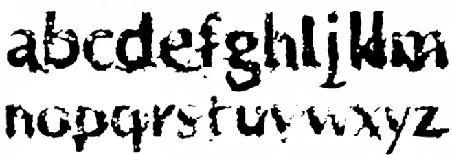 Horrendous Font LOWERCASE