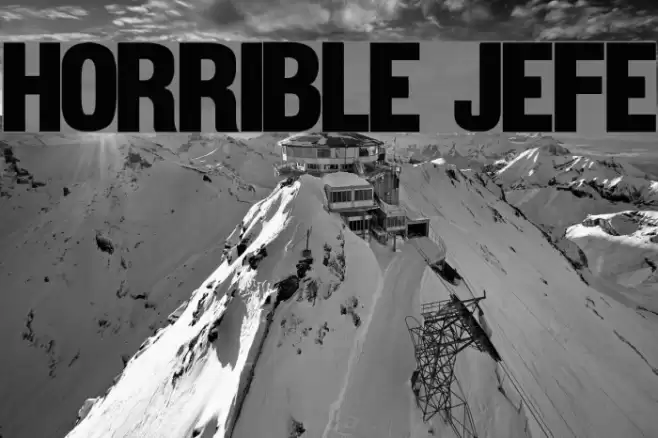 Horrible Jefe Font examples