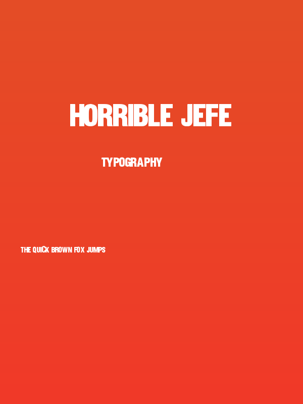 Horrible Jefe Poster